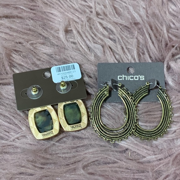 NWT CHICOS EARRINGS BUNDLE - Picture 2 of 2